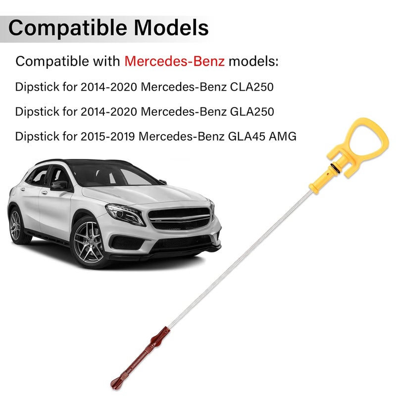 ROOTMUTIFY 2700104101 Engine Oil Dipstick for 2014-2020 Mercedes-Benz GLA250 CLA250 2014-2020, GLA45 AMG 2015-2019 Measuring Rod Dip Stick for Checking Oil Level - Image 2